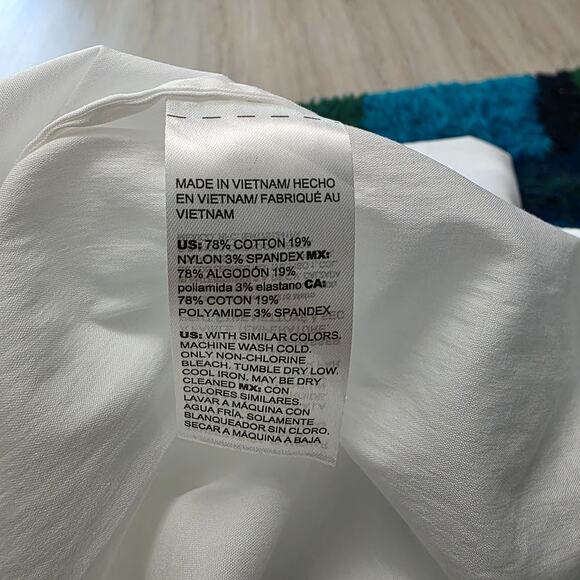 Chicos Women’s Size 2 Large 12/14 White Lace Up Lightweight Tunic - Picture 7 of 9